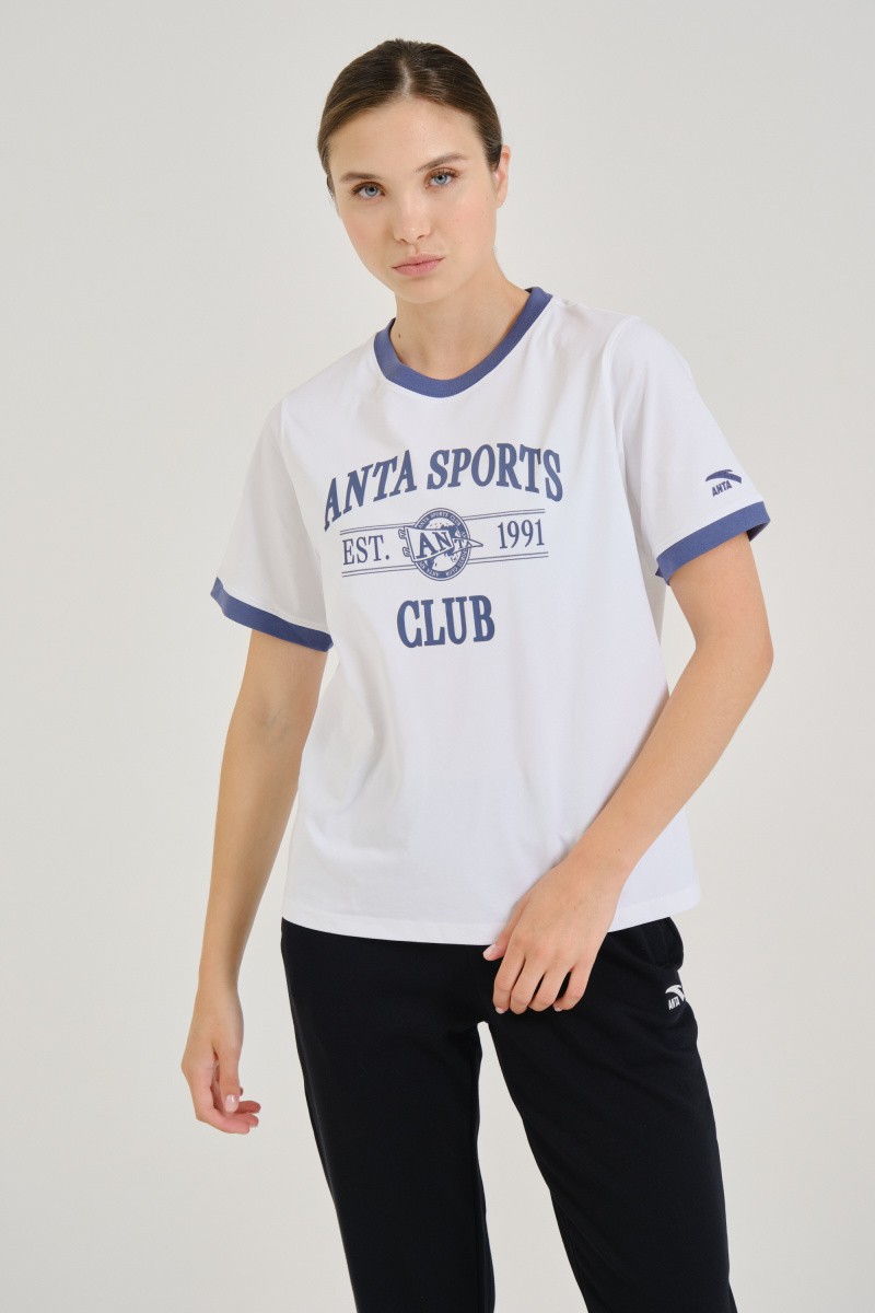 Футболка женская Anta 862438109 SPORTS CLUB белая XL