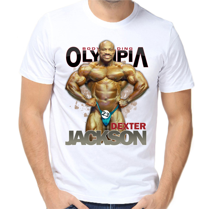 

Футболка мужская белая 66 р-р bodibilding olimpia dexter jackson, Белый, fm_dexter_jackson