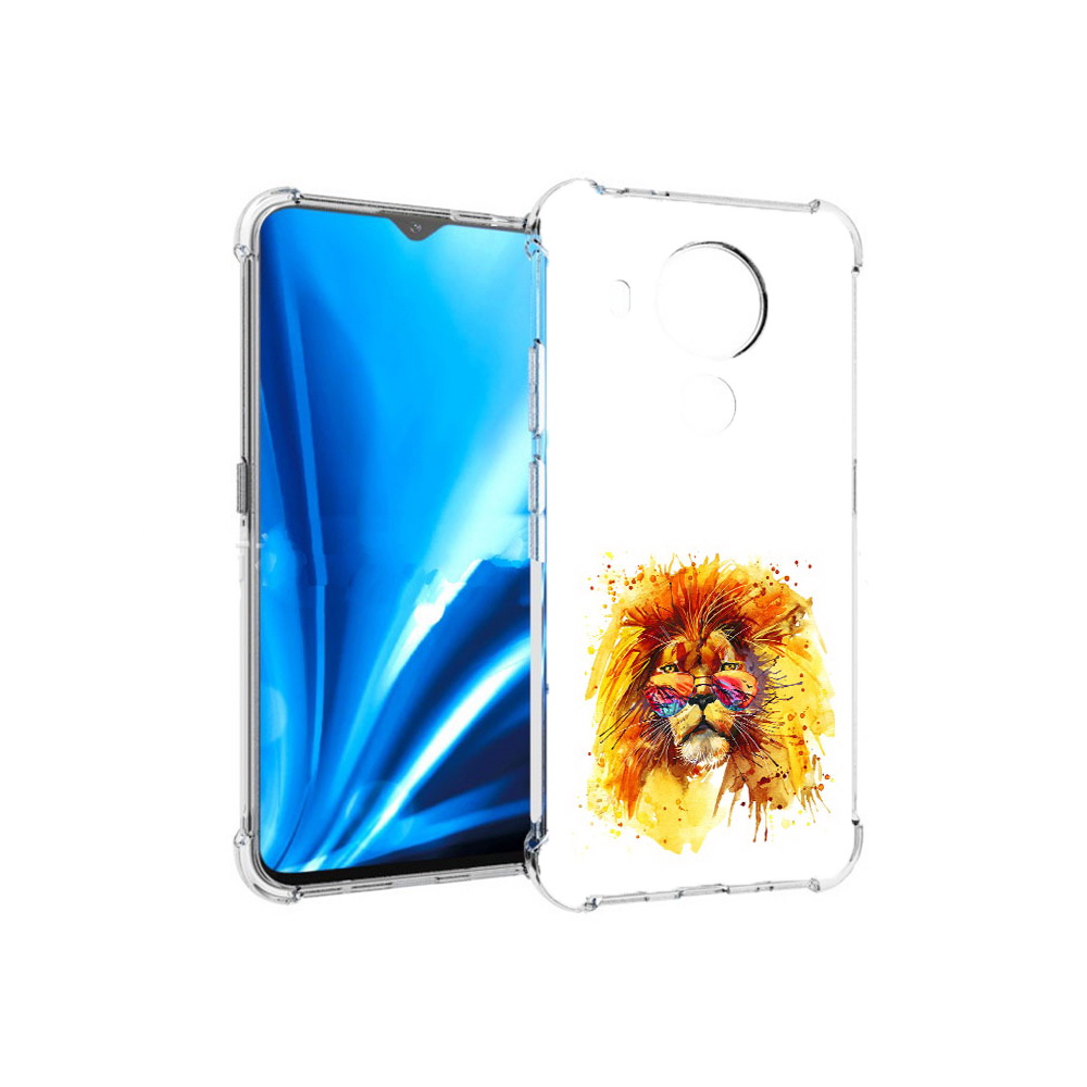 

Чехол MyPads Tocco для Nokia 5.4 лев в очках (PT156621.100.436), Прозрачный, Tocco
