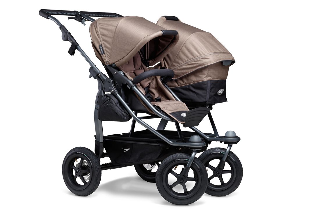 

Коляска для двойни 2в1 TFK DUO combi brown T-D1-KA-327, DUO combi
