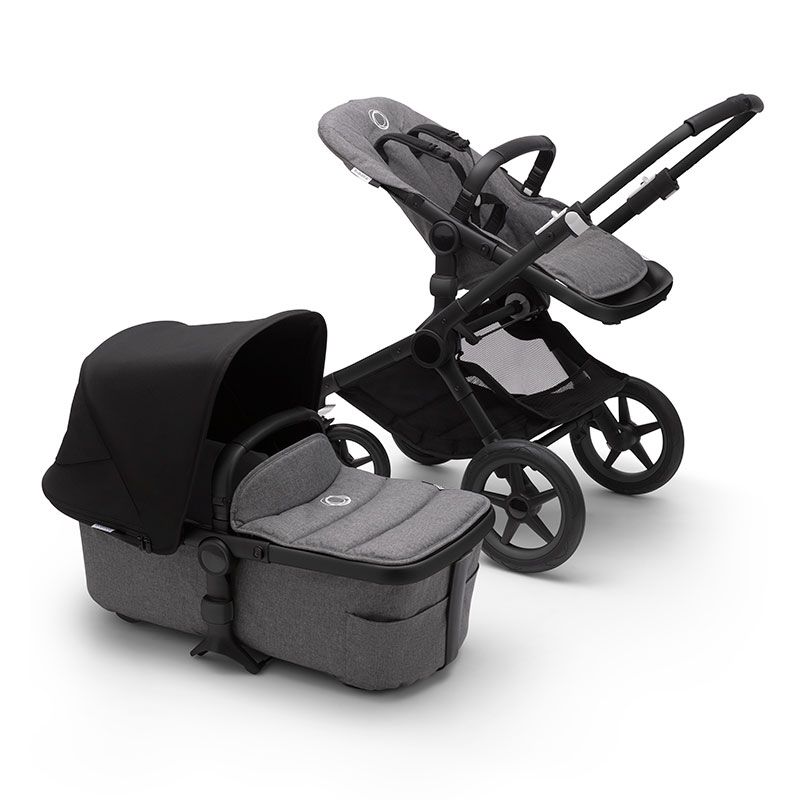 

Коляска 2в1 Bugaboo Fox2 Black/grey melanger/black в комплекте, Fox2