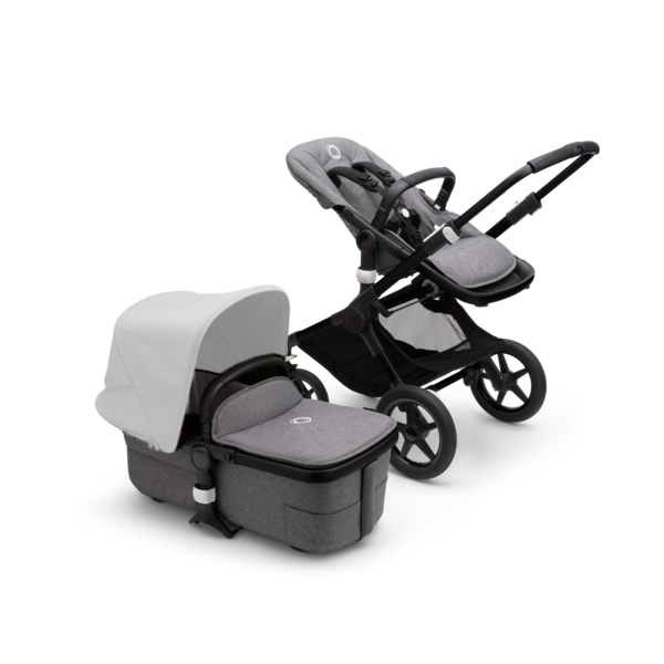 

Коляска 2 в1 Bugaboo Fox3 Base BLACK/GREY MELANGE 2306010043, Fox3 Base