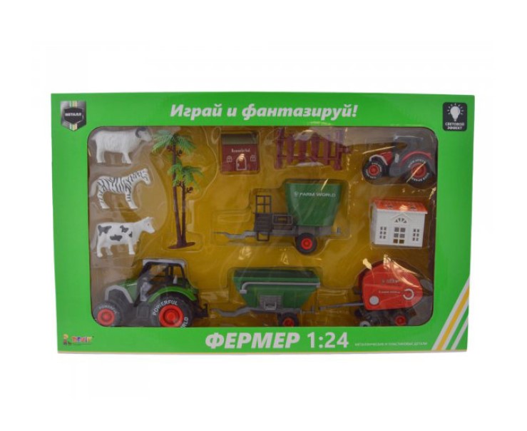 Игровой набор Ферма Devik Toys baby Фермер 12 предметов 3612084