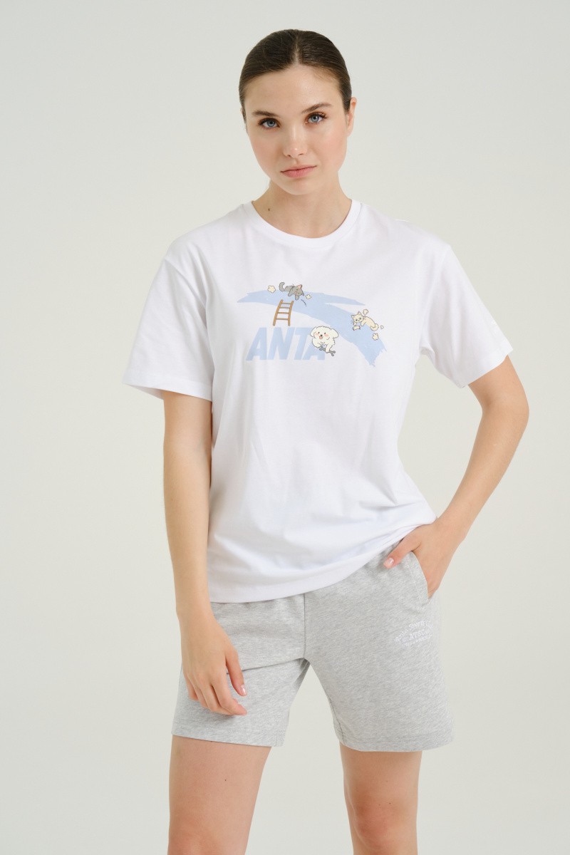 

Футболка женская Anta 862428117E LOGO ECOCOSY белая XL, Белый, 862428117E LOGO ECOCOSY