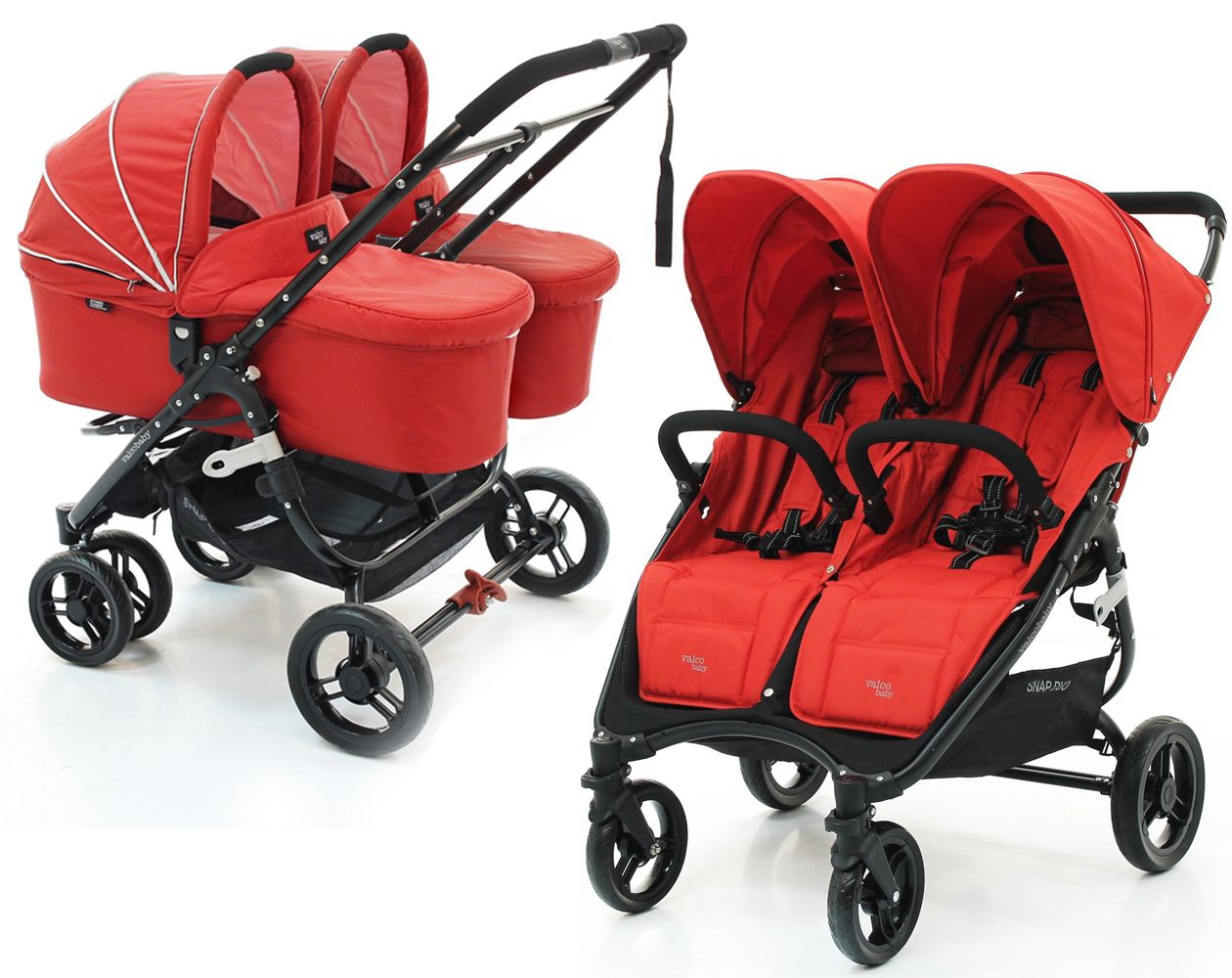 

Коляска 2 в 1 для двойни Valco Baby Snap Duo Fire Red, Snap Duo