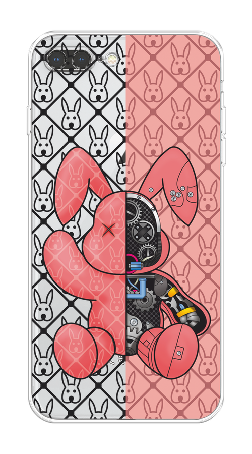 

Чехол на Apple iPhone 7 Plus/8 Plus "Киборг-заяц розовый", Розовый;прозрачный;черный, 10950-1