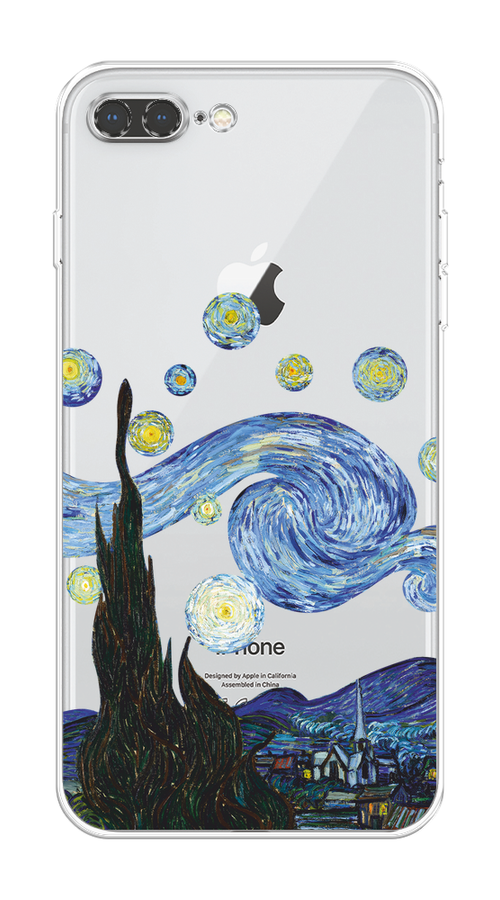 

Чехол на Apple iPhone 7 Plus/8 Plus "Ночь Ван Гога", Голубой;синий;черный, 10950-1