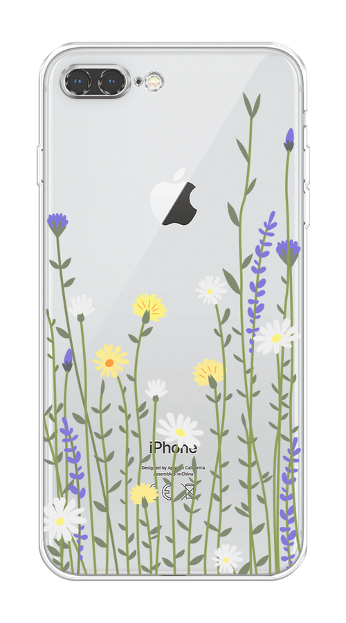 

Чехол на Apple iPhone 7 Plus/8 Plus "Ромашка и лаванда", Зеленый;желтый;прозрачный, 10950-1