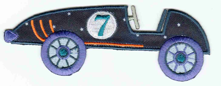 

Термоаппликация 33353/1SB HKM Rennwagen mit lila Reifen