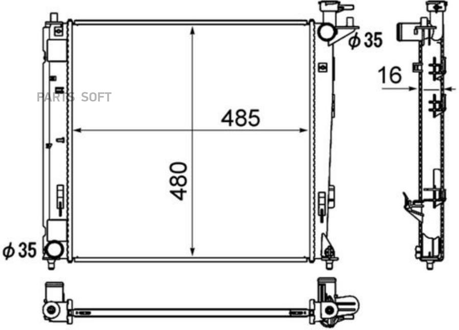 

MAHLE CR1893000S Радиатор охлаждающей жидкости 1шт