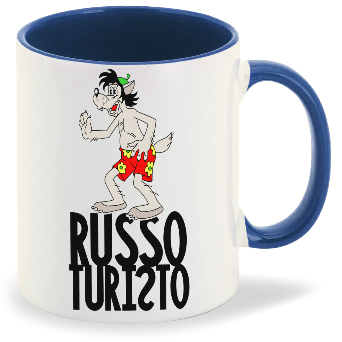 

Кружка CoolPodarok Прикол Волк Russo turisto, Прикол Волк Russo turisto