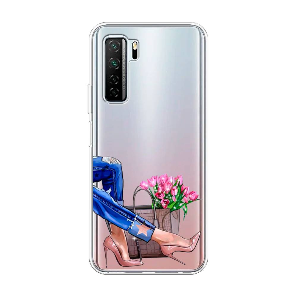 

Чехол Awog на Huawei Nova 7 SE "Каблучки", Голубой;коричневый;розовый, 6102950-7
