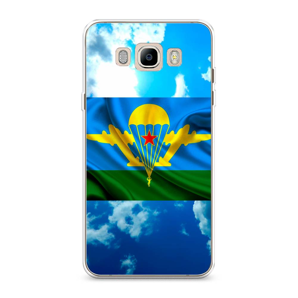 

Чехол Awog на Samsung Galaxy J7 2016 / Самсунг J7 2016 "ВДВ флаг в небесах", Синий;зеленый;желтый, 23050-5