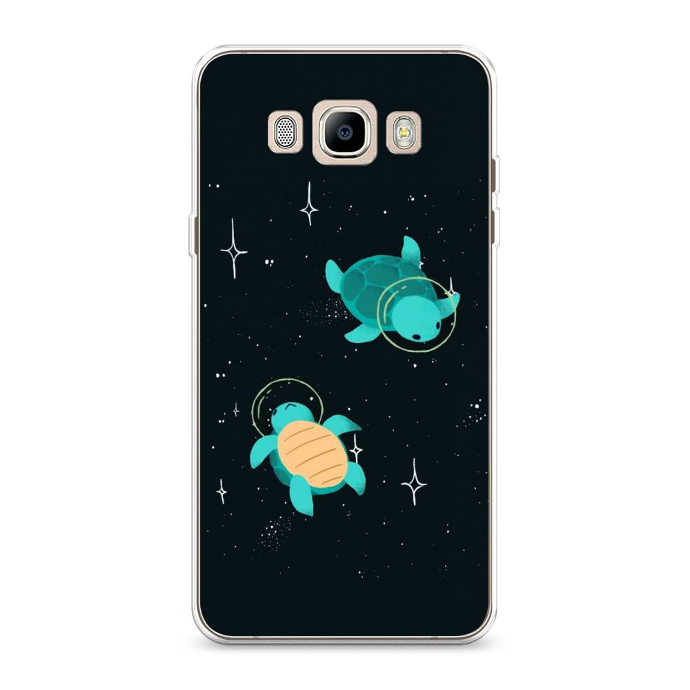 

Чехол Awog на Samsung Galaxy J7 2016 / Самсунг J7 2016 "Черепашки космонавты", Черный;синий, 23050-4