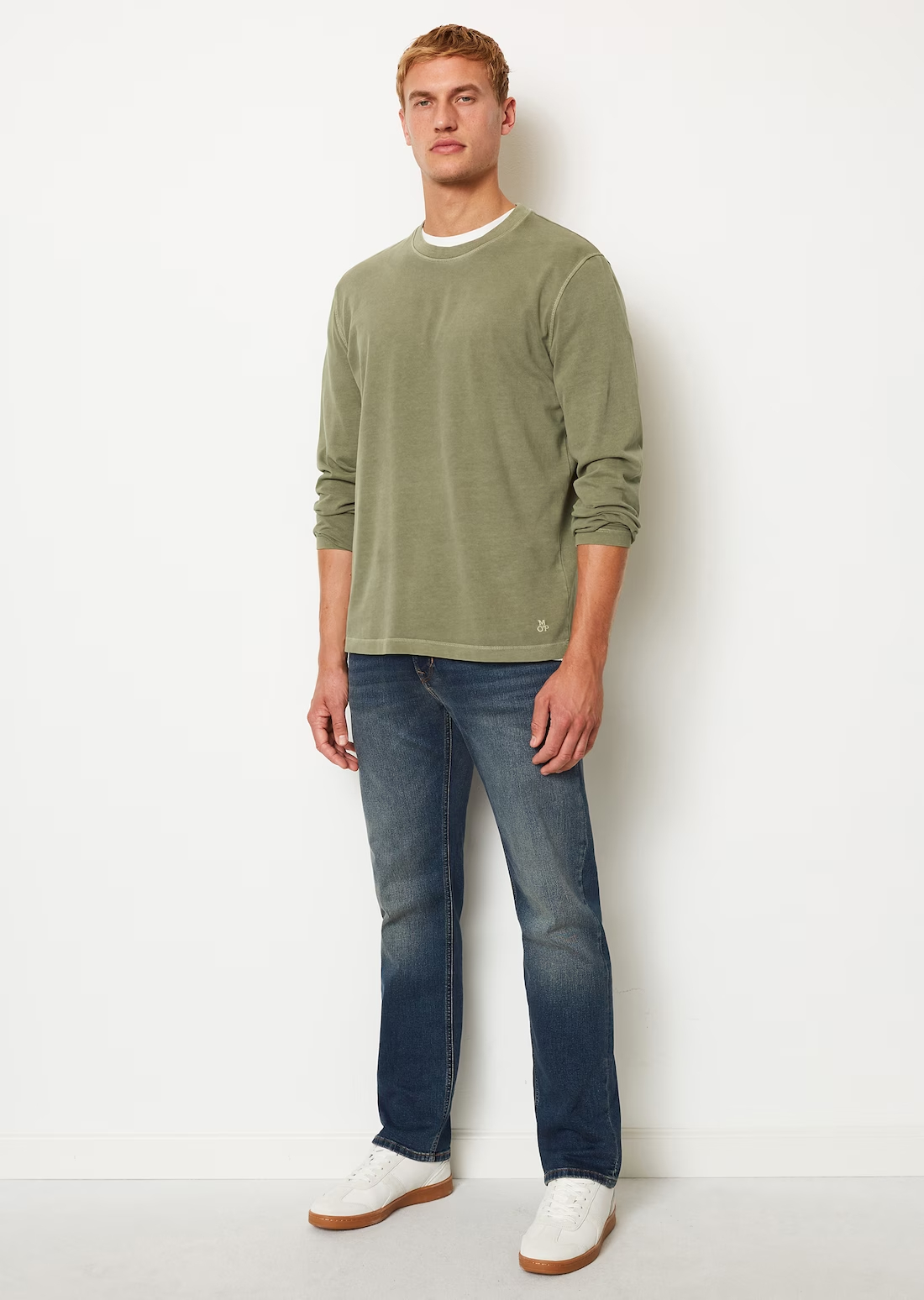 

Лонгслив мужской Marc O’Polo B21223652006 зеленый 2XL, B21223652006