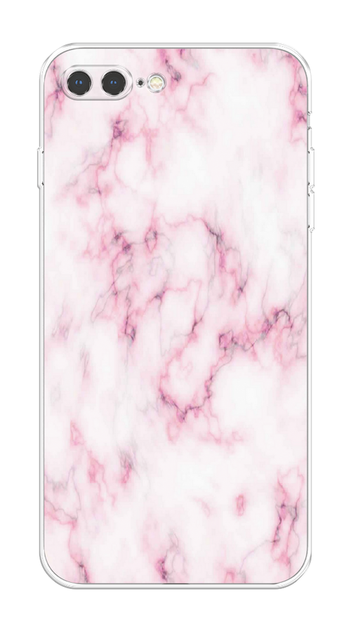 

Чехол на Apple iPhone 7 Plus/8 Plus "Мрамор с розовым", Белый;розовый, 10950-1