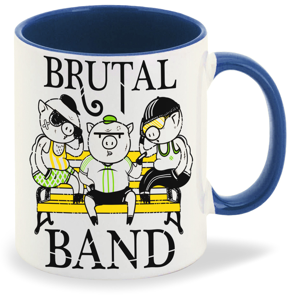 

Кружка CoolPodarok Прикол Хрюшки brutal band, Прикол Хрюшки brutal band