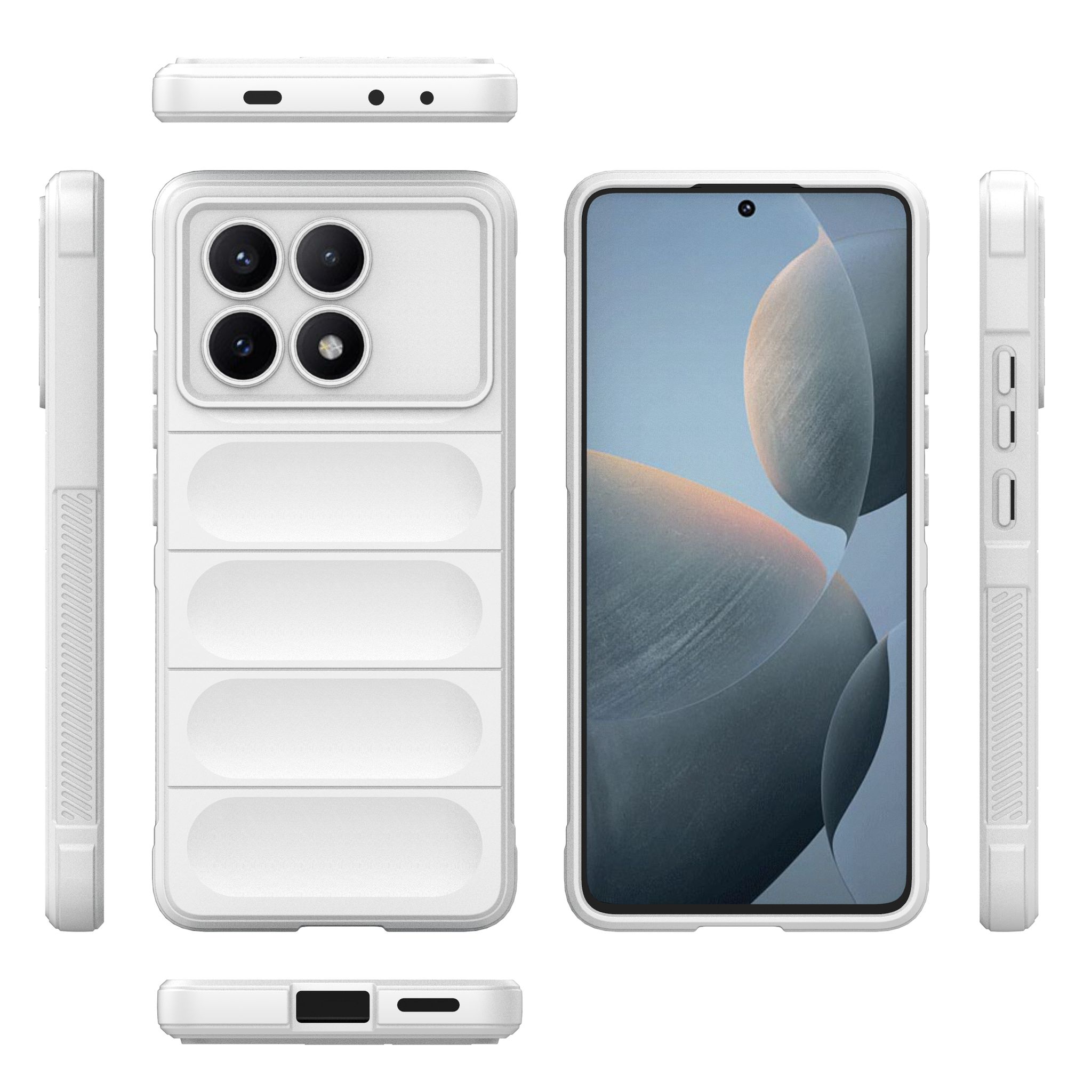 

Противоударный чехол Flexible Case для Poco X6 Pro 5G ,белый, FLEXXPX6PRO
