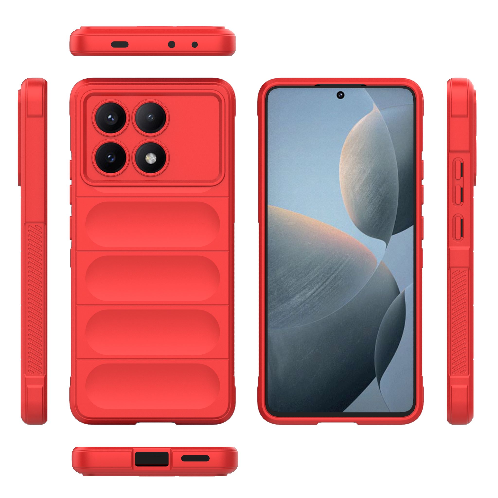 

Противоударный чехол Flexible Case для Poco X6 Pro 5G ,красный, FLEXXPX6PRO