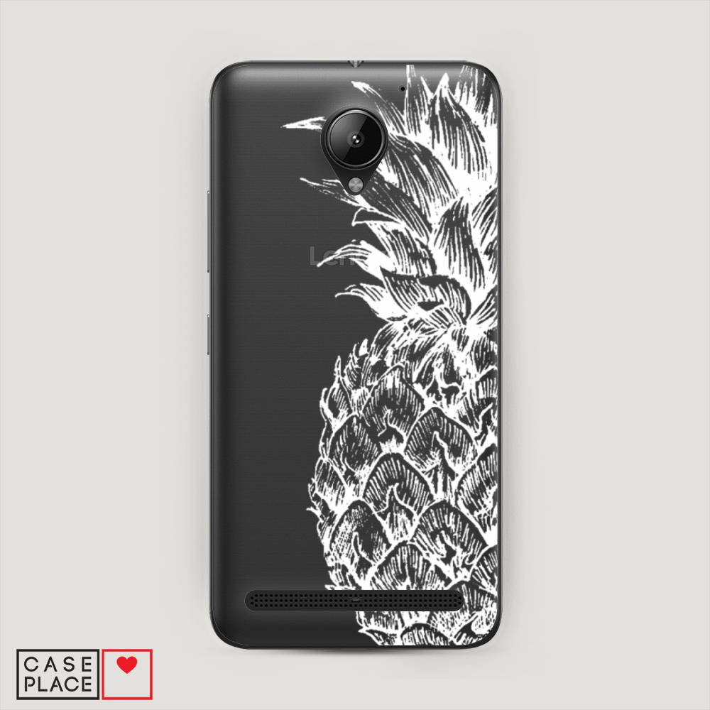

Чехол Awog "Ананас графика белая" для Lenovo Vibe C2
