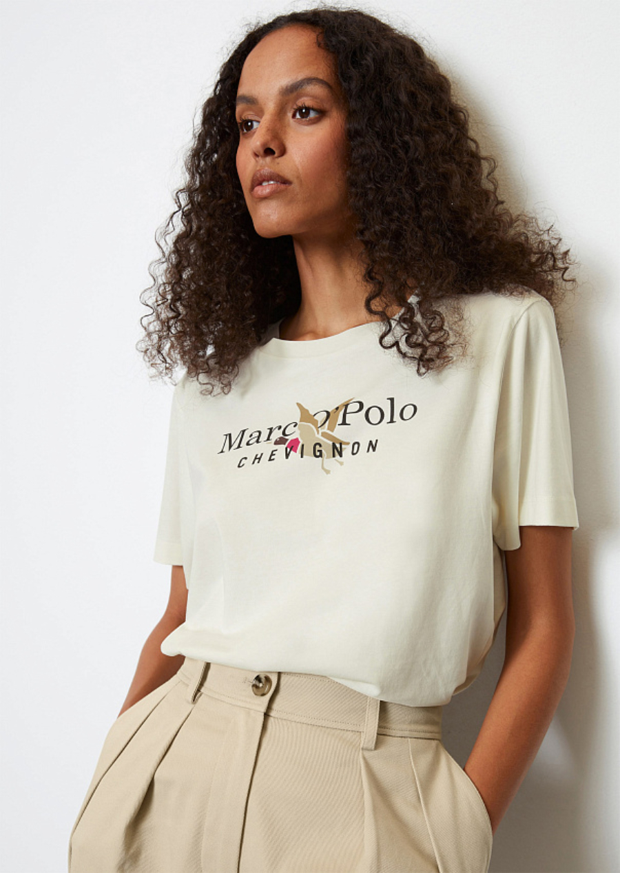 

Футболка женская Marc O’Polo 308204551305 бежевый XL, 308204551305