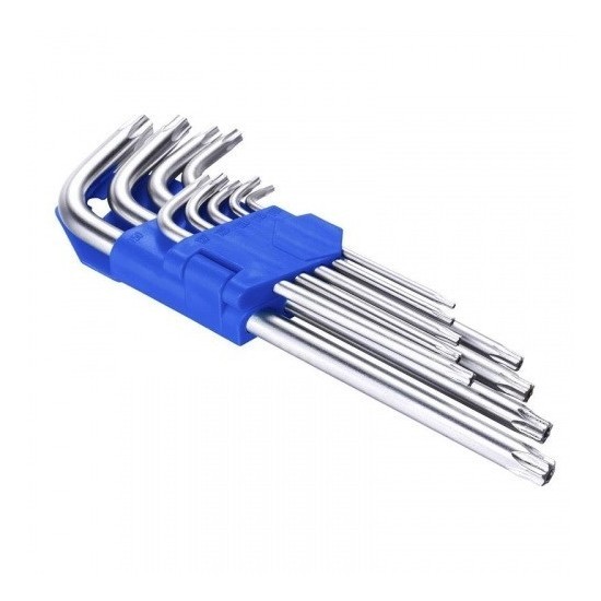

Набор Г-образных ключей TORX Kenli KL-9705T 9шт., Серебристый