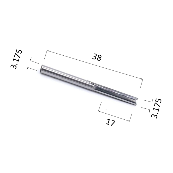 

Фреза прямая двухзаходная DJTOL A2ZX3.17 для станка ЧПУ, Двухзаходная A2ZX6.25