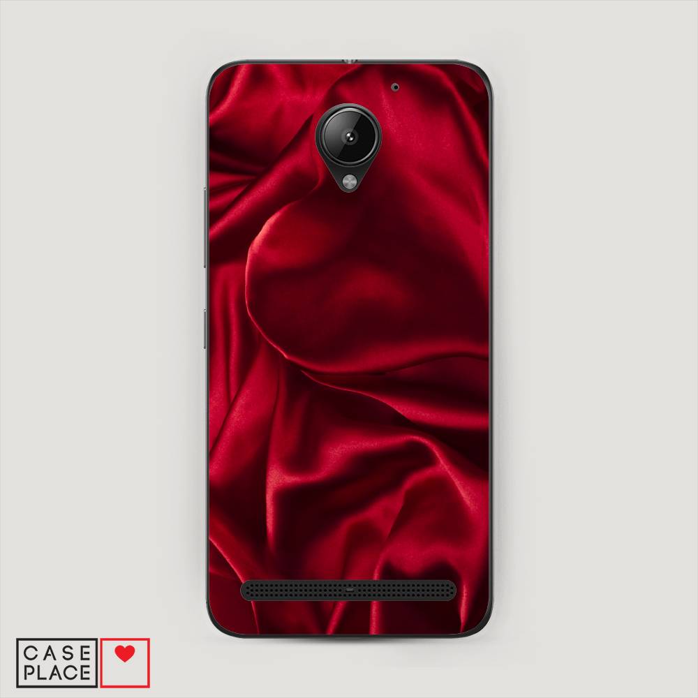 фото Чехол awog "текстура красный шелк" для lenovo vibe c2