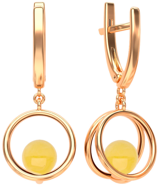 

Серьги из серебра с янтарем Sun Stone E10006ZM, E10006ZM