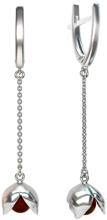 

Серьги из серебра с янтарем Sun Stone E10001RV, E10001RV