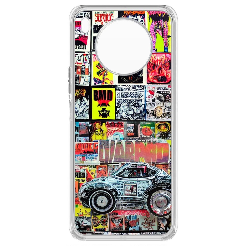 

Чехол-накладка Krutoff Clear Case Автопамфлет для Honor 50 Lite