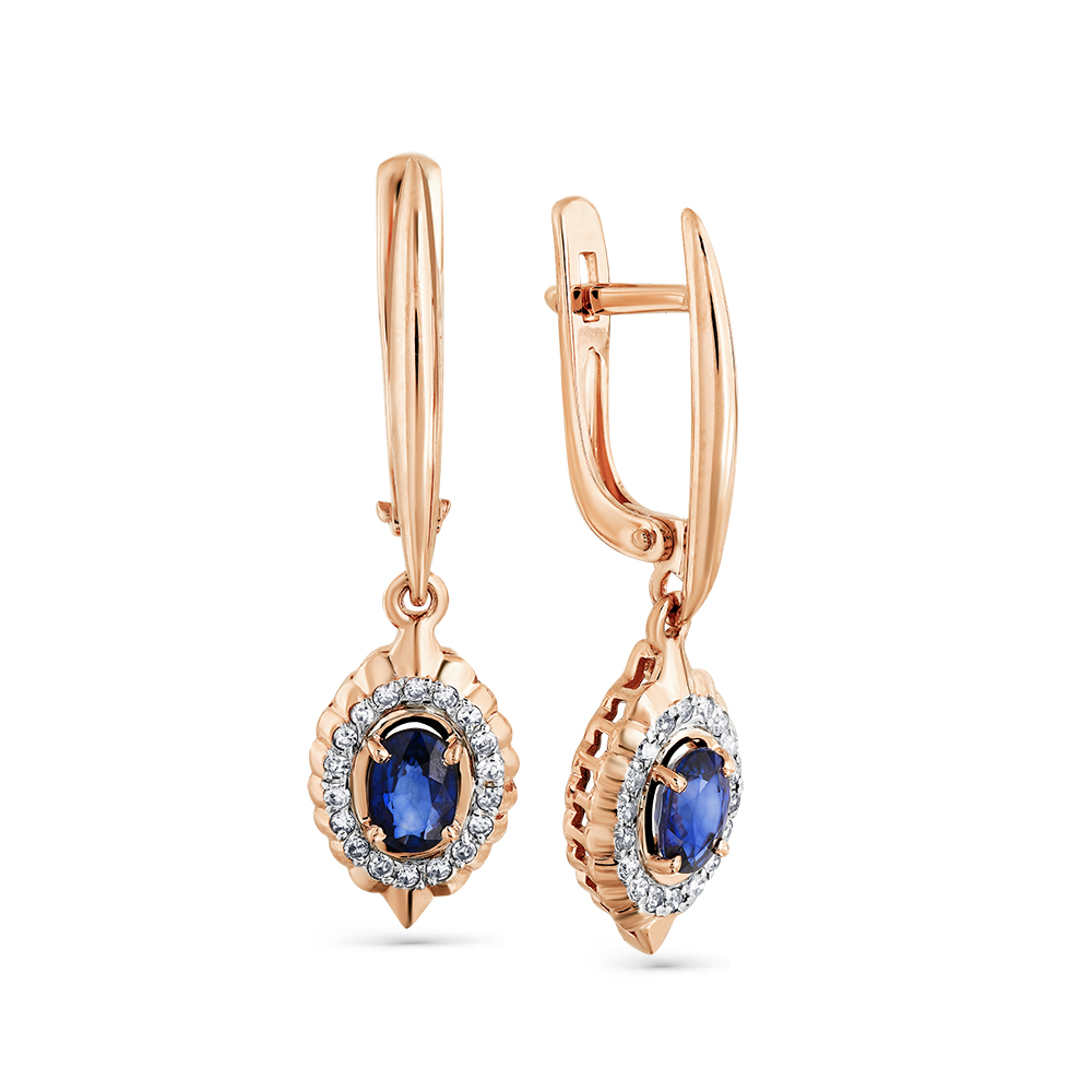 

Серьги из красного золота с сапфиром, бриллиантом Master Brilliant 2-107853-00-50, 2-107853-00-50