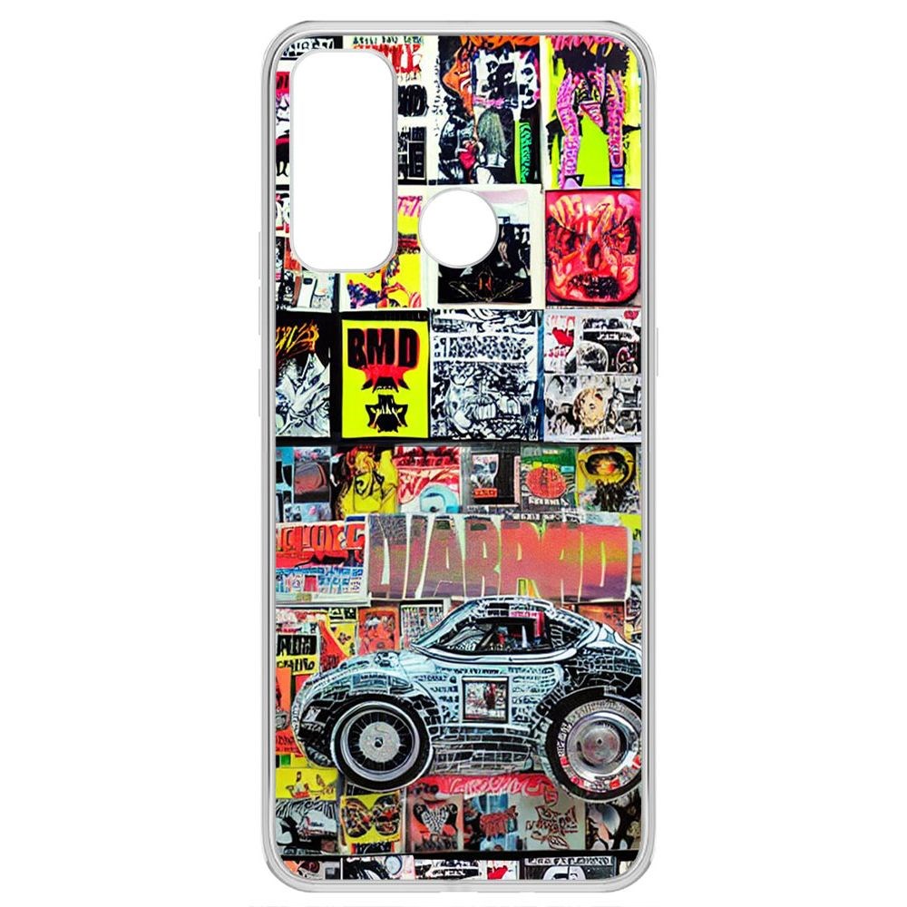 

Чехол-накладка Krutoff Clear Case Автопамфлет для TECNO Pouvoir 4