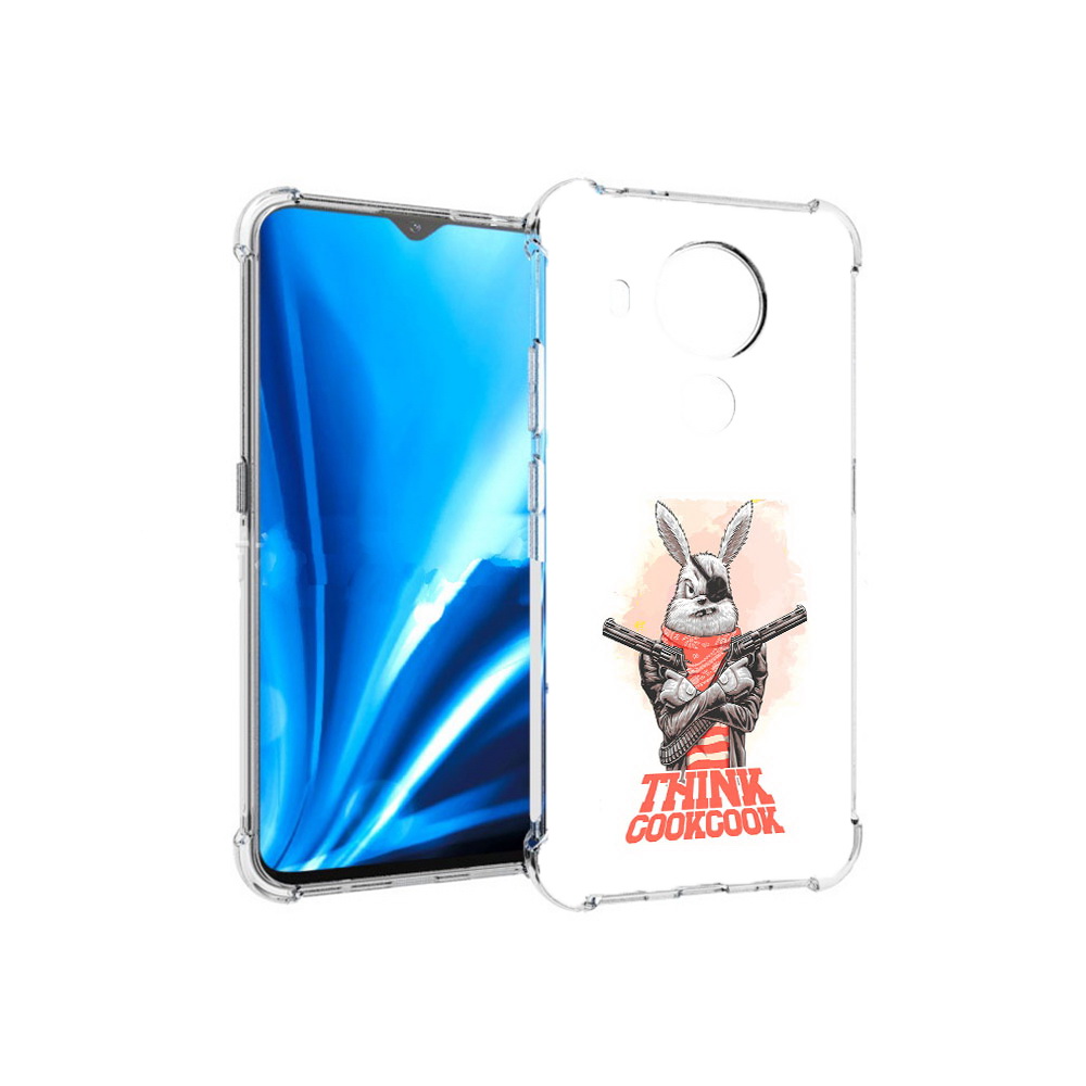 

Чехол MyPads Tocco для Nokia 5.4 кролик пират (PT156621.100.419), Прозрачный, Tocco