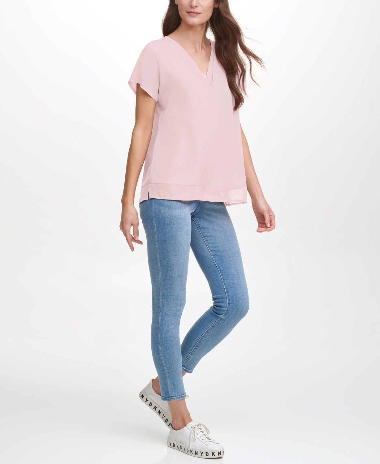 

Блуза женская DKNY P02A7CLZ розовая XS, P02A7CLZ