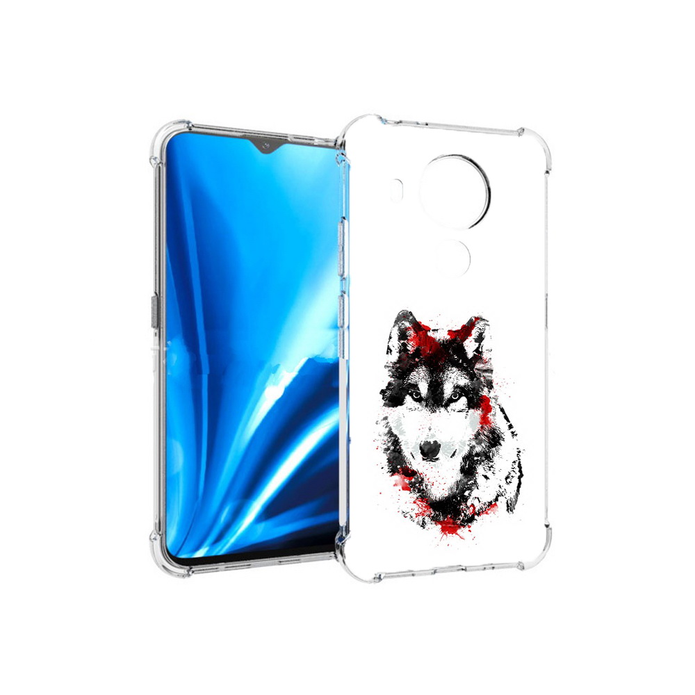 

Чехол MyPads Tocco для Nokia 5.4 кровавый волк (PT156621.100.416), Прозрачный, Tocco