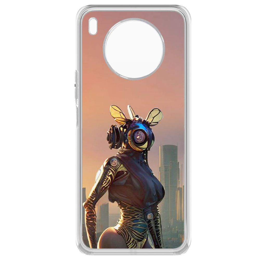 

Чехол-накладка Krutoff Clear Case Женщина-киберпчела для Huawei Nova 8i