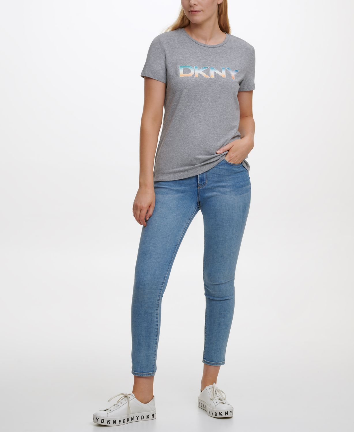 

Футболка женская DKNY P1AVZDNA серая S, P1AVZDNA