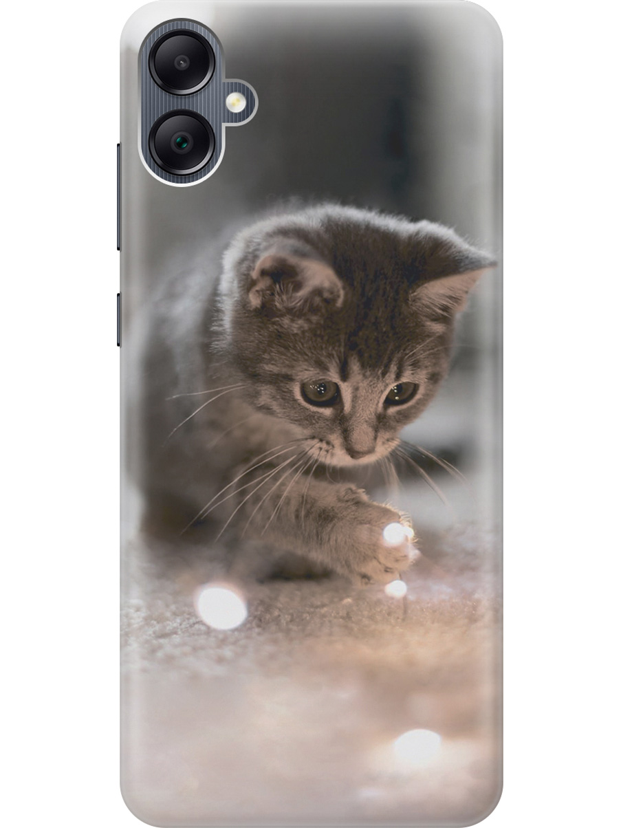 

Силиконовый чехол на Samsung Galaxy A05 "Котенок и свет", Белый;коричневый;серый, 20001452