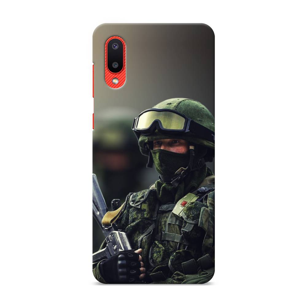 

Пластиковый чехол "Солдат" на Samsung Galaxy A02, 2102520-4