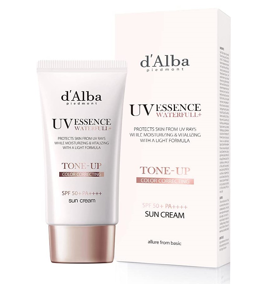 Солнцезащитный крем d'Alba Tone-Up Color Correcting Sun Cream SPF50+ тонизирующий 50 мл