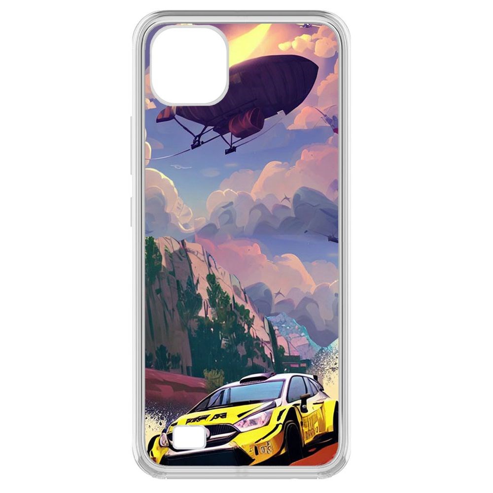 

Чехол-накладка Krutoff Clear Case Гонка для Realme C20, Прозрачный