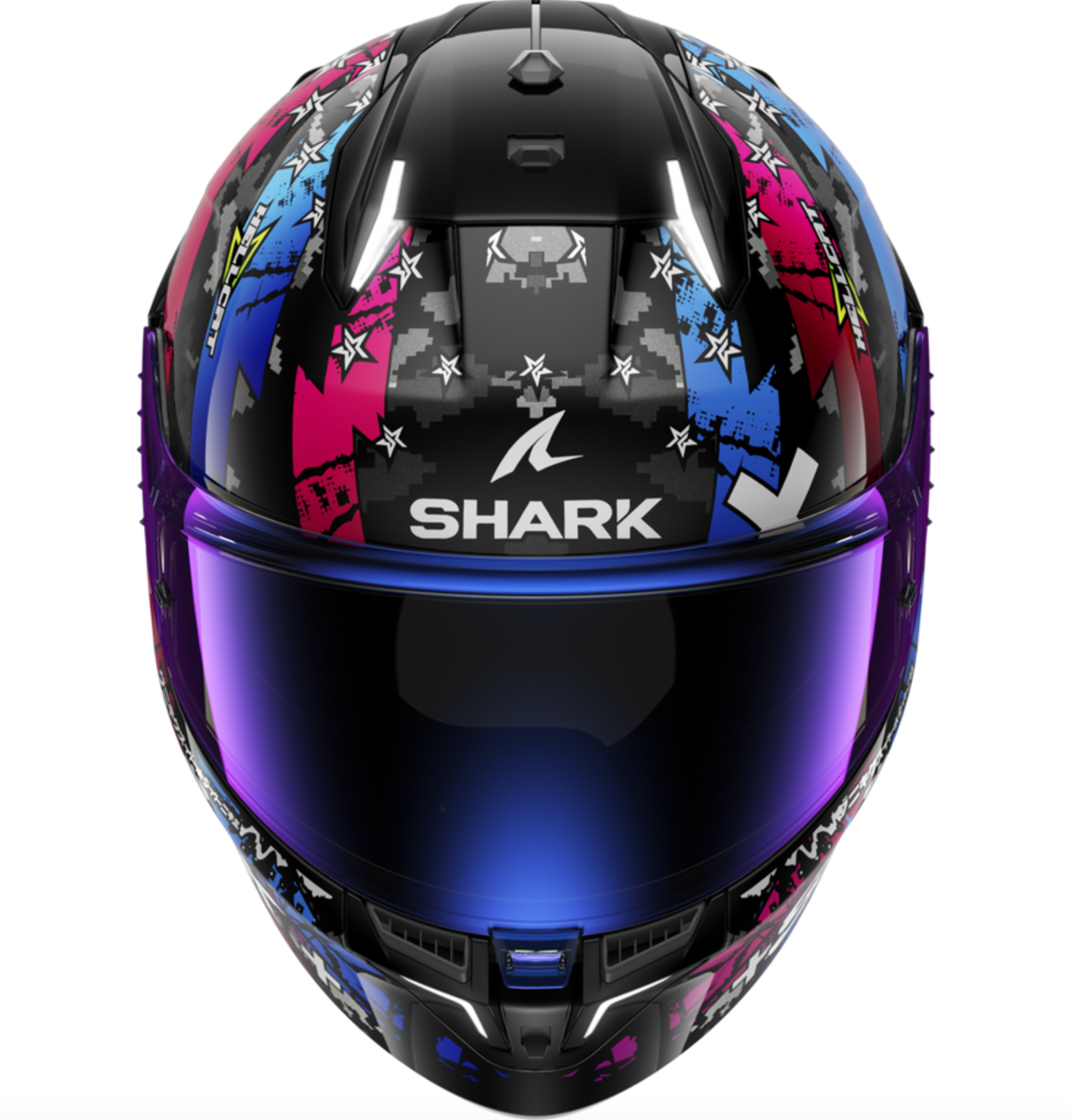 Шлем Shark SKWAL i3 HELLCAT Black/Chrome/Blue глянцевый XXL