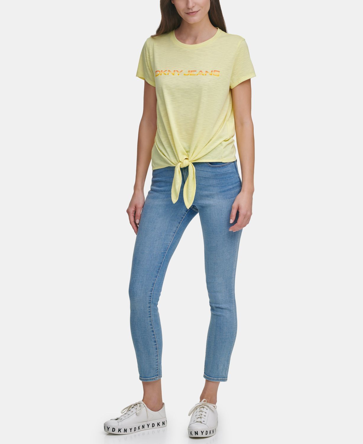 

Футболка женская DKNY E11E8E62 желтая S, E11E8E62