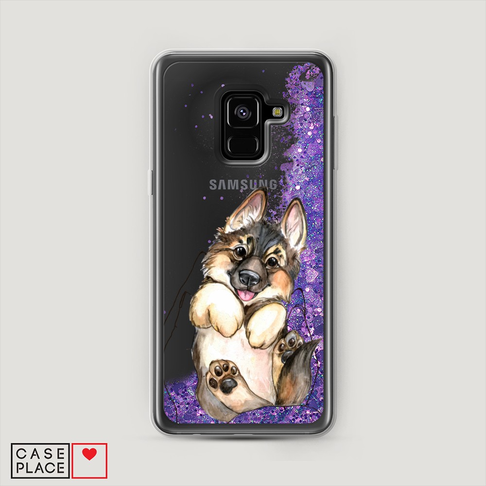 

Чехол Awog на Samsung Galaxy A8 2018 "Овчарка в ладошках", Разноцветный, 25492-1