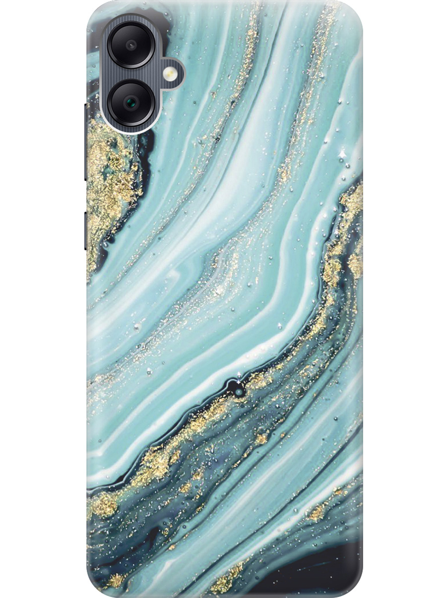 

Силиконовый чехол на Samsung Galaxy A05 "Зеленый мрамор", Белый;зеленый, 20001452