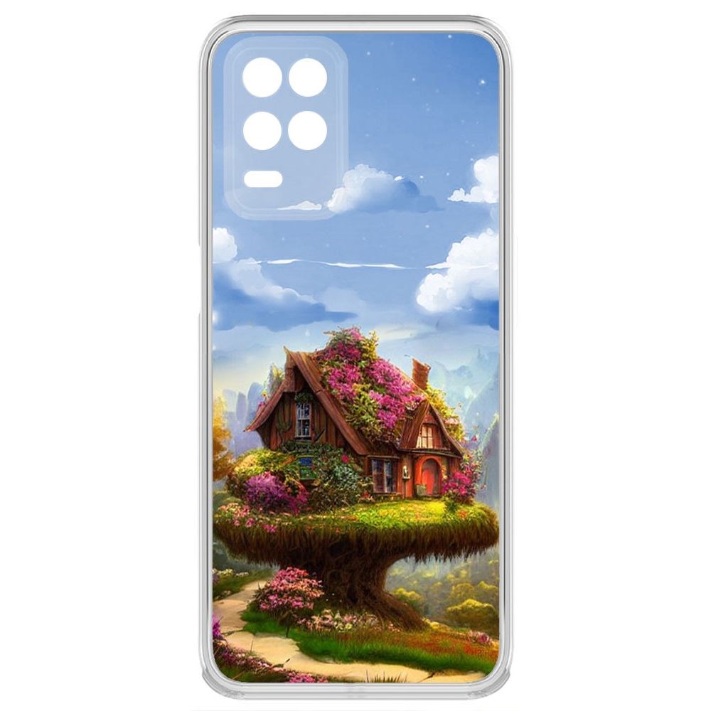 

Чехол-накладка Krutoff Clear Case Дом на дереве для Realme 8 5G