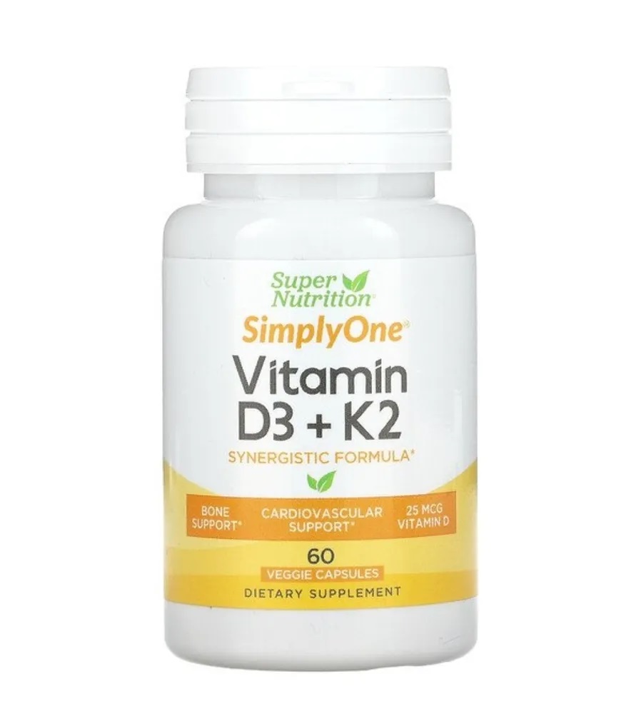 

Super Nutrition Vitamin D3 + K2, 60 капсул