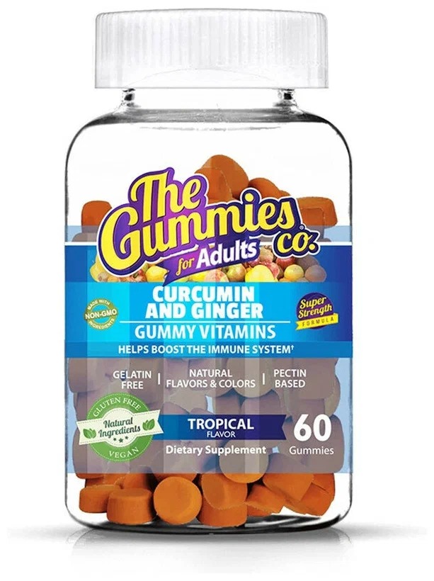 Gummies Adults Curcumin & Ginger, 60 жевательных конфет Тропик  - купить со скидкой