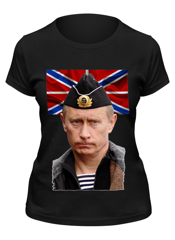 

Футболка женская Printio Putin черная S, Черный, Putin